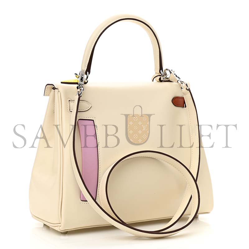 HERMÈS MASTER SWIFT COLORMATIC KELLY RETOURNE 25 NATA CUIVRE LIME MAUVE SYLVESTRE BLEU BRUME (25*17*7cm)